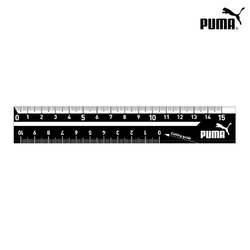 PUMA＜プーマ＞　定規＜ものさし＞　15cm　シンプルロゴシリーズ　新入学文具　　pm194　[M便