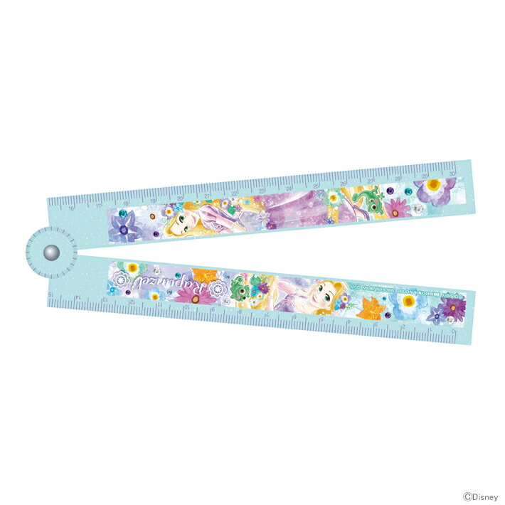 ディズニープリンセス　おりたたみ定規　ラプンツェル柄　4901772280170　新入学文具　[M便 1/10]　[di..