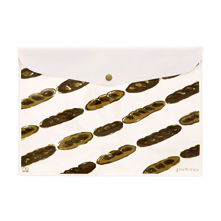 gochisou　フラットケース　パン柄　4901770684048　[M便 1/1]