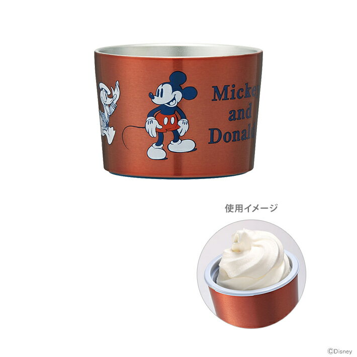 ディズニー　ミッキーマウス　ミニカップ用アイスクリームカップ　保冷　120ml　STIC1　[disneyzone]