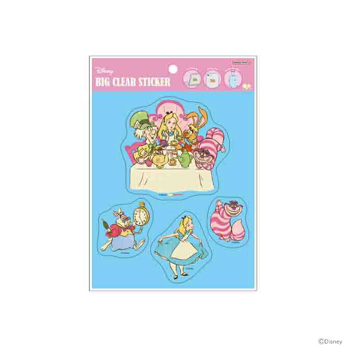 ディズニー　ビッグクリアステッカー　colors　ふしぎの国のアリス　4901770698441　[M便 1/20]　[disneyzone]のサムネイル