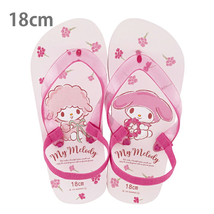マイメロディ　ビーチサンダル　18cm　フラワーアート柄　SDBE18　[M便 1/1]