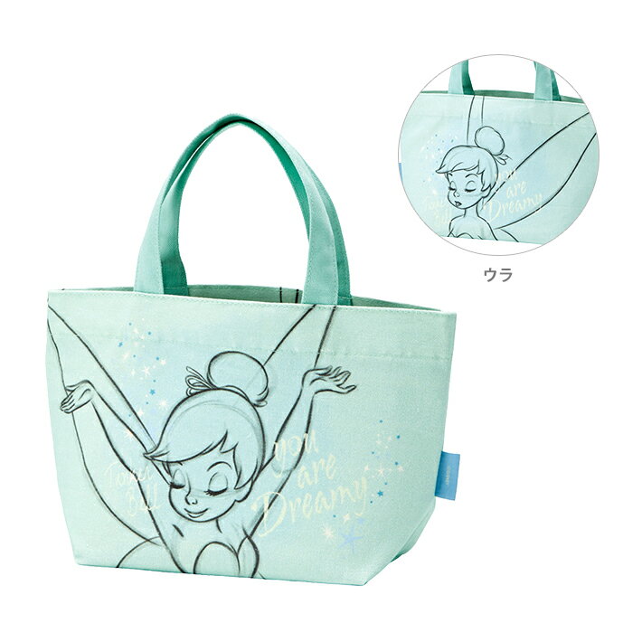 ディズニー　ピーターパン　帆布ランチトートバッグ　ティンカー・ベル柄　YEB1N　2024　[M便 1/1]　[d..