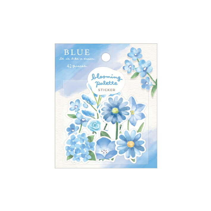 ブルーミングパレットステッカー 　ブルー　122121　[M便 1/10]