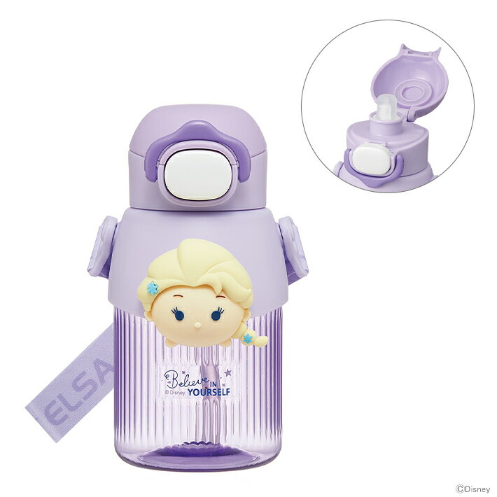 ディズニープリンセス　マスコットストローボトル　ツムツムエルサ柄　PMSHP6　[disneyzone]