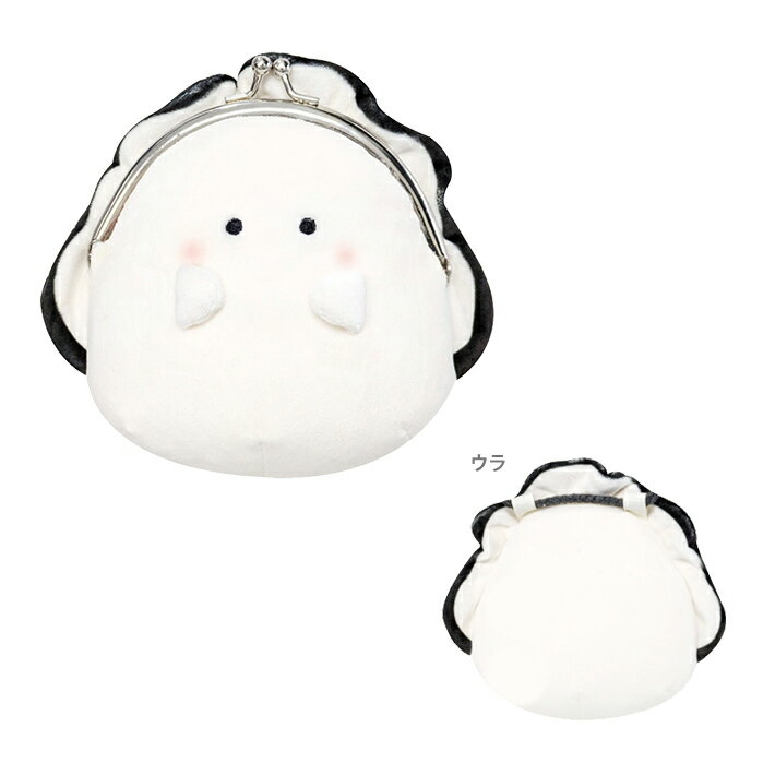 ぬいぐるみがま口コインケース　ショルダー付き　カキ柄　124556　[M便 1/1]