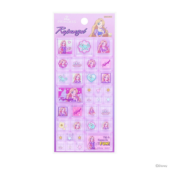 ディズニープリンセス　ラプンツェル　タイルシール　バレエコア柄　4901770786544　[M便 1/18]　[disneyzone]のサムネイル