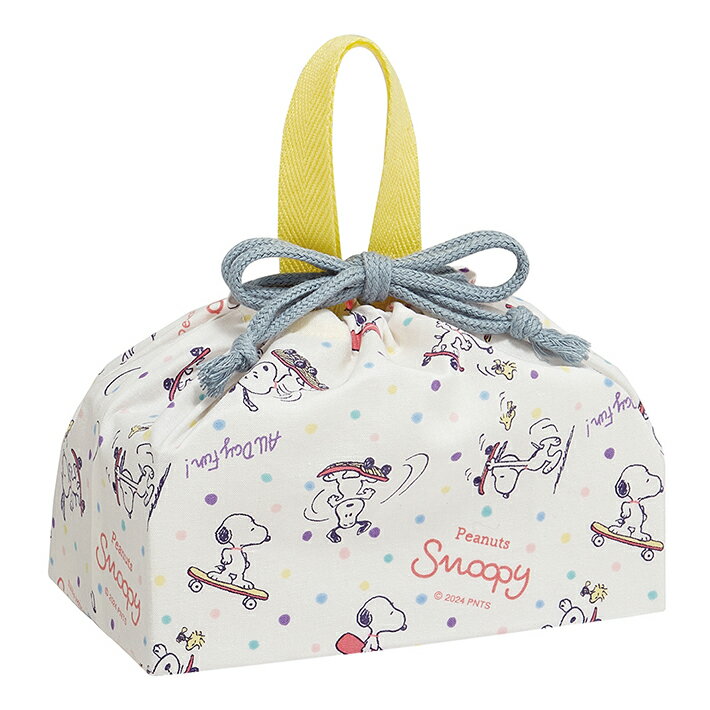 スヌーピー　ランチ巾着　スケートボード柄　KB7　[M便 1/2]