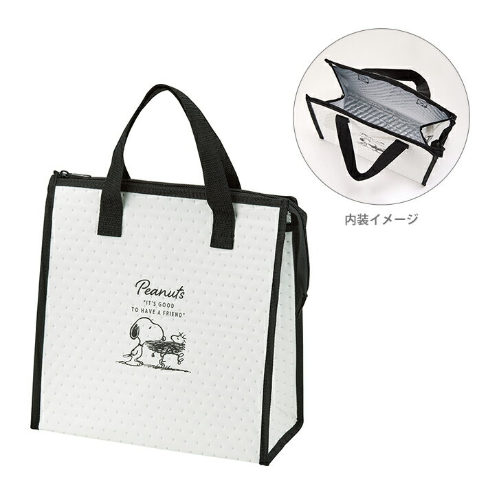 スヌーピー　不織布保冷バッグ　バッジ柄　FBC1