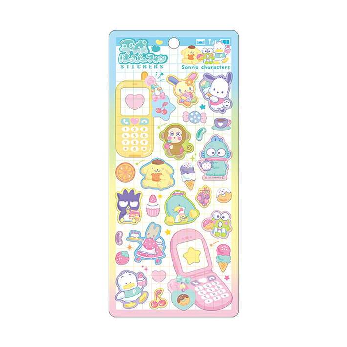 サンリオキャラクターズ　平成はっぴーフォンステッカーズ　サンリオキャラクターズMIX柄　131319　[M便 1/18]のサムネイル