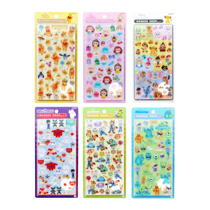 ディズニー　ボンボンドロップシール　6柄　[M便 1/6]　[disneyzone]のサムネイル