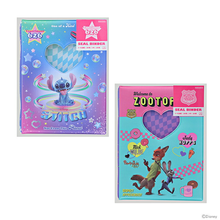 ディズニー　シール手帳　Y2K　スティッチ/ズートピア柄　[M便 1/1]［予約販売12月下旬頃発送予定］のサムネイル