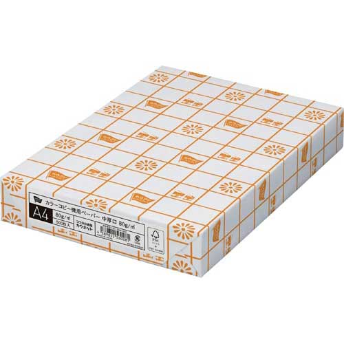 カウネット　カラーコピー機用ペーパー　中厚口　A4　500枚　5208‐4690