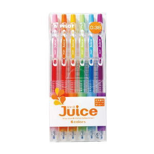 【メール便対応可】 パイロット(PILOT) ゲルインキボールペン 「ジュース」 6色セット LJU-60UF-6C(超極細0.38mm)/LJU-60EF-6...