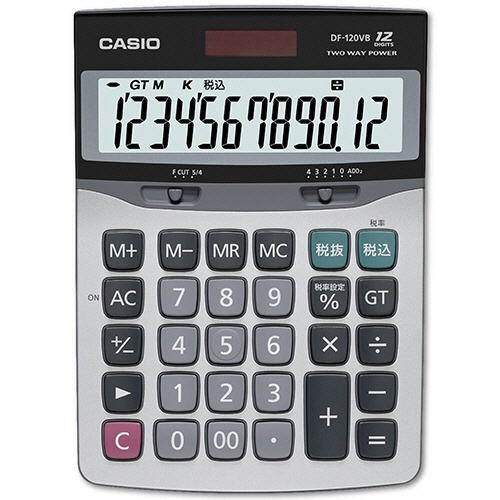 【メール便対応不可】カシオ(CASIO) 実務電卓 DF-120VB-N 【メール便対応不可】カシオ(CASIO) 実務電卓 DF-120VB-N
