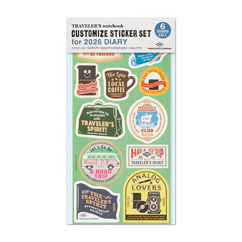 【予約受付中】【メール便対応可】「TRAVELER'S notebook(トラベラーズノート)」カスタマイズシール 2026 ダイアリー用 84809006のサムネイル
