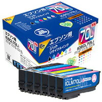 ジットリサイクルインクカートリッジJIT-E70L6P(IC6CL70L)6色パックのポイント対象リンク