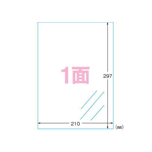 シール 【メール便対応可】【エーワン】　インクジェトプリンタ用フィルムラベルシール　A4判　キレイにはがせるタイプ　光沢フィルム・透明　規格：A4判1面 29289