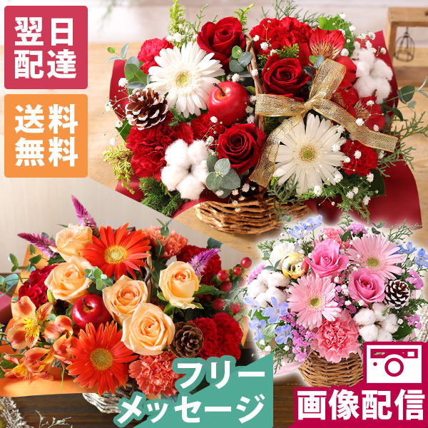 【最短 翌日届け 14時まで】花 誕生日 季節のおまかせアレンジ 送料無料 即日発送 フラワー 花 生花 歓迎 退職 女性 誕生日プレゼント バースデー 結婚記念日 祝い 送別 出産祝 開店 開店祝 品質保証 画像配信 秋 ダリア 冬 クリスマス