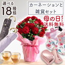 【クーポンで150円OFF】母の日 プレゼント 花 ギフト 選べる21通り 花と雑貨 セット コラボ 鉢植え カーネーション鉢4号 折り畳み傘 晴雨兼用 BODUM ダブルウォールタンブラー タングルティーザー アイマスク 入浴剤 ハンドソープ イベントギフトX 2024 BunBun!Bee