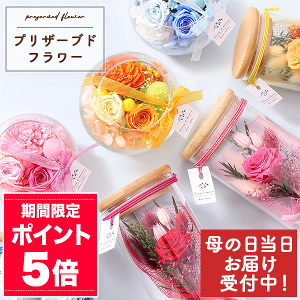 【ポイント5倍！】【最短 翌日届け 14時まで】【 母の日 当日届け 受付中】プリザーブドフラワー 花 プリザーブド ボトル グラス 女性 誕生日プレゼント 誕生日 プレゼント ギフト 母の日ギフト2026 歓迎 退職 結婚記念日 祝い 出産祝 フラワー バラ 店舗