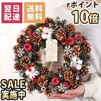 クリスマスリース あす楽 平日14時まで クリスマス リース ナチュラルリース Lサイズ 送料無料 直径約30cm以上 誕生日プレゼント 誕生日 プレゼント ギフト 玄関 ドア 飾り ウェルカム 造花 ドライフラワー お祝い かわいい