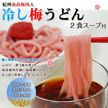 紀州南高梅肉を練り込みました梅うどん 2食（麺200g）冷しスープ付【ミヤネ屋で紹介】