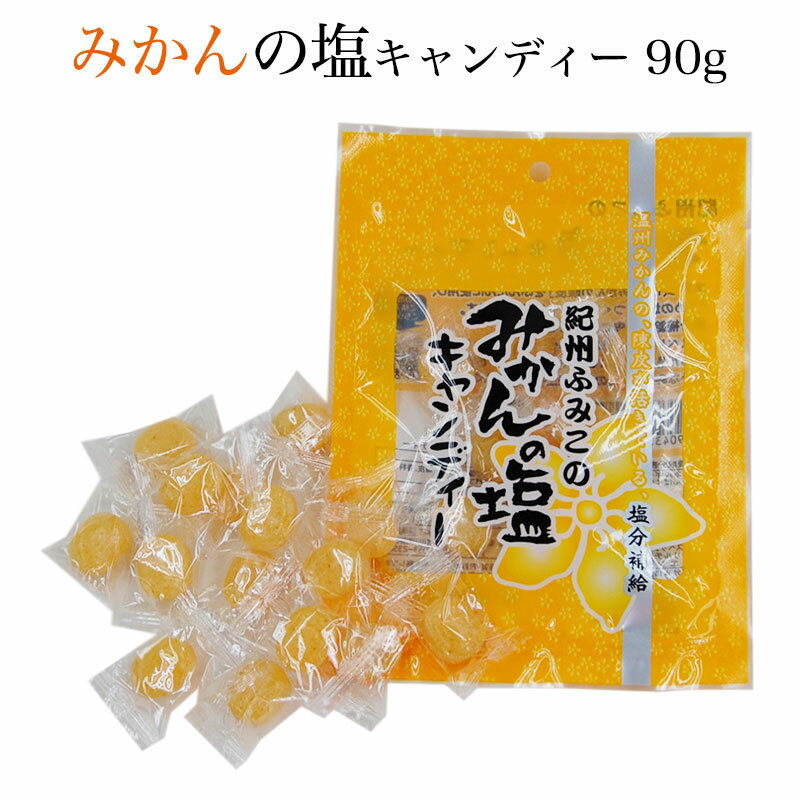 熱中対策・夏バテ対策に効果抜群！熱中飴和歌山のみかん塩飴！みかんの塩キャンディ90g体にやさしい塩分補給塩キャンディ/夏バテ防止/ミネラル/暑さ対策/熱中症対策/しおあめ/梅塩飴