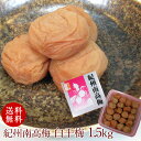 無添加!南高梅とお塩だけで仕上げた紀州南高梅干し 白干梅 1.5kg【送料無料】