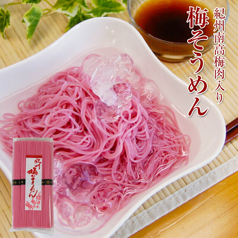 紀州 南高梅肉入 手延べ 梅そうめん 250g 手延べ そうめん 梅肉入り 素麺 ※めんつゆは別売りです