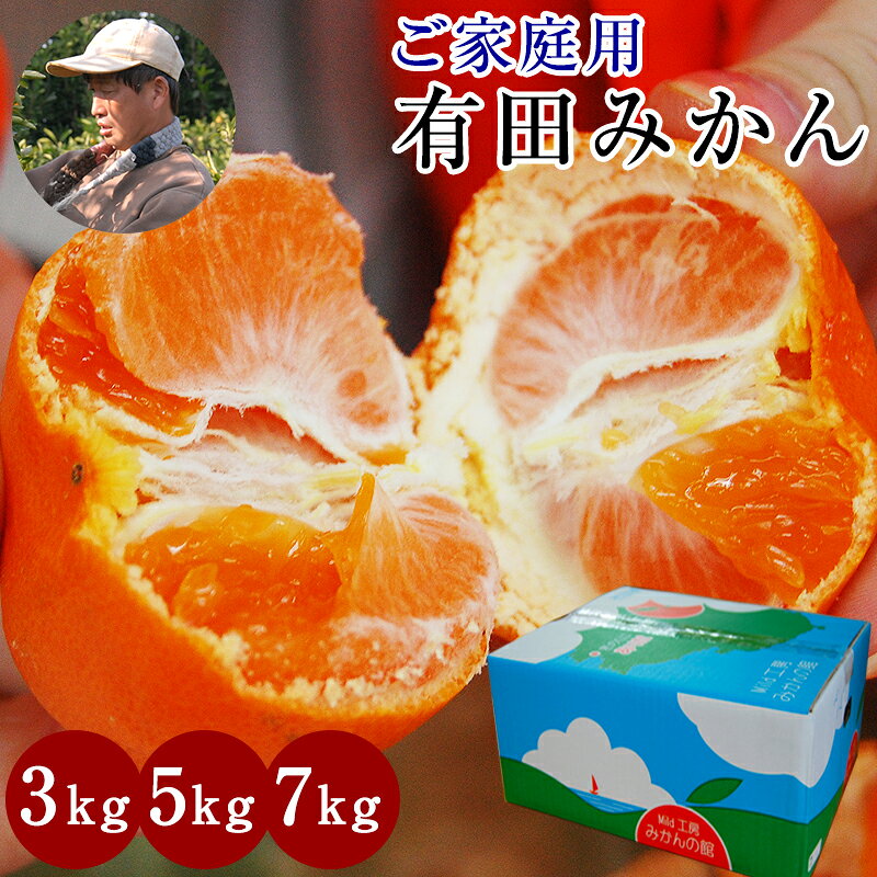 2026年 ご予約開始 有田みかんのトップブランド！ 訳あり 完熟有田ミカン！ 送料無料 傷ありご家庭用 3kg 5kg 7kg 箱…