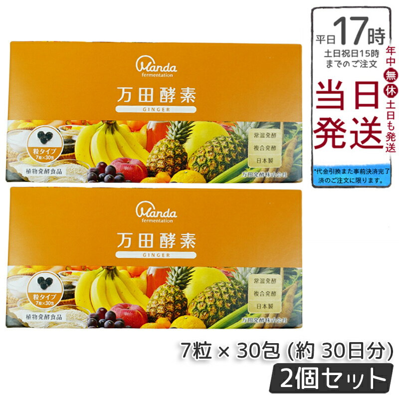 2個セット【万田発酵】万田発酵 万田酵素 GINGER 粒 7粒×30包 健康 健康食品 人気 野菜 果物 桑の実 栄養補助 食生活 健康習慣 スーパーフード 美容 送料無料