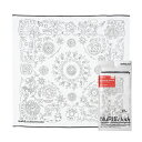 マルアイ/ぬり絵 ヌーリエクロス NuRIEcloth BOTANICAL PUNCH 花柄 NU-C4 どこにでも持ち歩ける布状のぬりえ 塗り絵 バンダナ ハンカチ