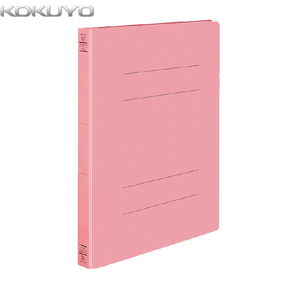 【A4縦型】KOKUYO／フラットファイルS(ストロングタイプ・ワイド)　フ-VSW10P　ピンク　2穴　250枚収容　ワイド仕様のラミネート加工タイプ　コクヨ