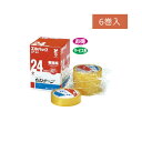 ニチバン/セロテープ 大巻 エルパック(LP-24)6巻入 24mm幅 長さ35m 手でも切れる オフィス、お店、学校などに便利 静電気の発生が少なく、紙を吸い上げにくい NICHIBAN(3)
