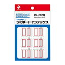 ニチバン/マイタック ラミネートインデックス 手書き用(ML-232R)赤枠 中 12片×10シート入・120片入 保護フィルム付き 図書館などでの分類表示には...