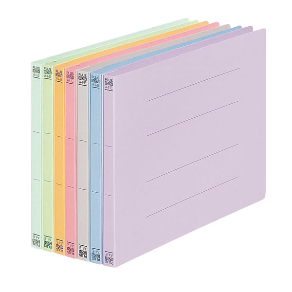 【A4-E・全7色】プラス／フラットファイル (No.022N・78-27) A4 横型 100％再生樹脂とじ具を使用。 PLUS