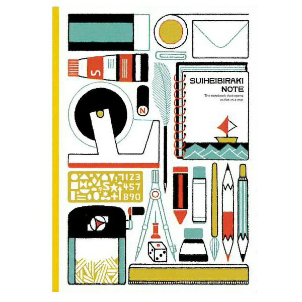 【残り在庫僅か】【数量限定】ショウワノート/福田利之 B5水平開きノートA罫 大人向け水平開きノート A柄 ステーショナリー 福田利之シリーズ(09800000...