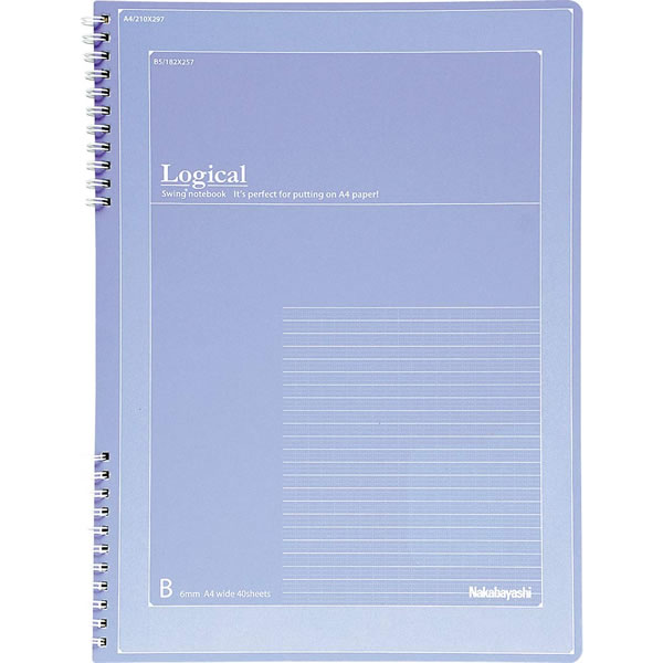 【10冊セット】ナカバヤシ／スイング・ロジカルWリングノート A4ワイド B罫 (NW-A401WB) 10冊パック Nakabayashi