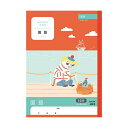 【セミB5】アピカ/ムーミン学習帳 国語 15行R リーダー入り 赤(LU415R)科目別に異なる表紙カラー APICA