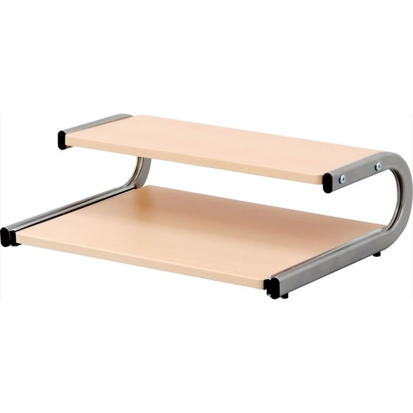 ナカバヤシ／ノートスライダー　ロータイプ　ナチュラル木目（PDN-003NM）PC収納 Nakabayashi