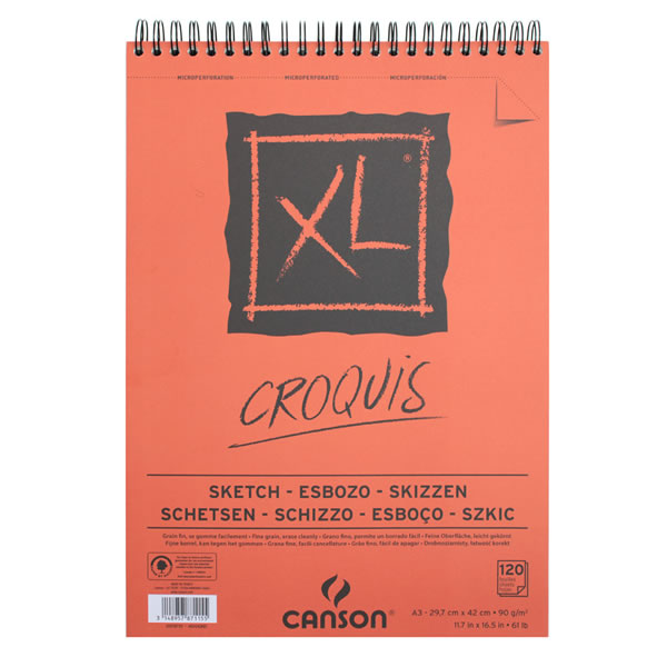 【4冊セット】マルマン／輸入スケッチブック　キャンソンXL　クロッキー　A3 (787-115) maruman