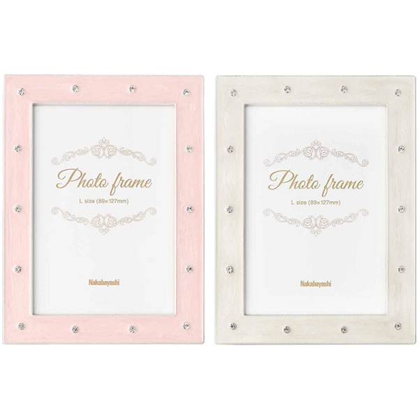 【全2色】ナカバヤシ／フォトフレーム 金属製 シンプル L (F-TA-108-L) ホワイト ピンク Nakabayashi