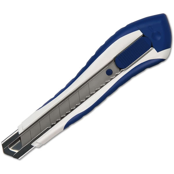 プラス／カッターナイフL・ブリスターパック入り（CU-005・35-334）　しっかりと握りやすいグリップ！..