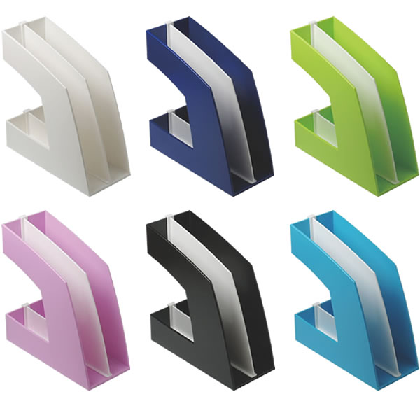 【全6色】ソニック／ファイルボックス　タテ型 (FB-708) スライドできる仕切り板が便利 Sonic(3)