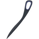 プラス/ステンレスペーパーナイフ(SC-170PB・34-780)本体ブラック リングブルー 長さ170mm フッ素コーティング 紙の切り出しがしやすいギザ刃付...