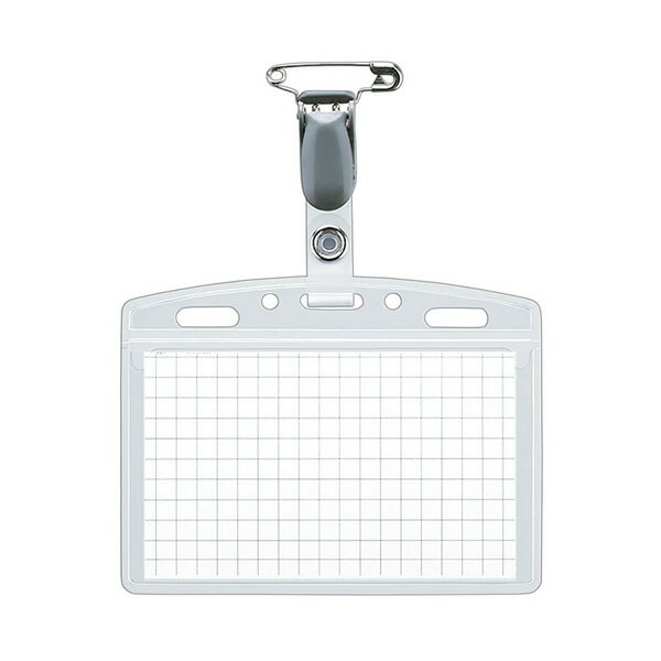 コクヨ／タッグ名札 安全ピン・クリップ両用型 名刺サイズ用 ヨコ型 （ナフ-155N）衣服を痛めずがっち..