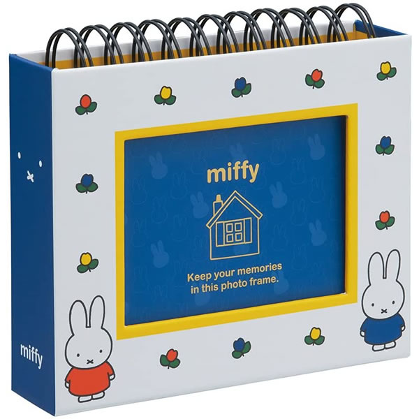 ナカバヤシ／フォトランク フレームケースアルバム L判60枚 ブルーナ ホワイト miffy (ア-FTPC-201-2) フォトアルバム Nakabayashiのサムネイル
