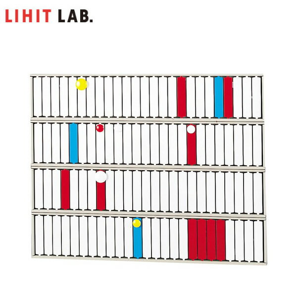 LIHIT LAB.（リヒトラブ）／回転標示盤　100口座（S-2534）標示札が回転する標示盤 色別の視覚管理に最適
