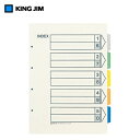 キングジム／カラーインデックス A3タテ型（1000S）素早く書類を検索できるファイル内の見出し　KING JIM